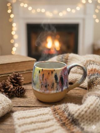 “Není nad to se zachumlat do deky, když venku prší. Tento ručně dělaný krasavec s horkým čajem je mým dnešním společníkem....